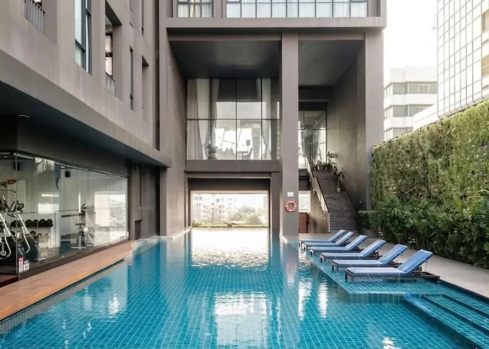 شقة Ekkamai Sleeps3 Kitchen Fiber Wifi Poolgym W-dryer *